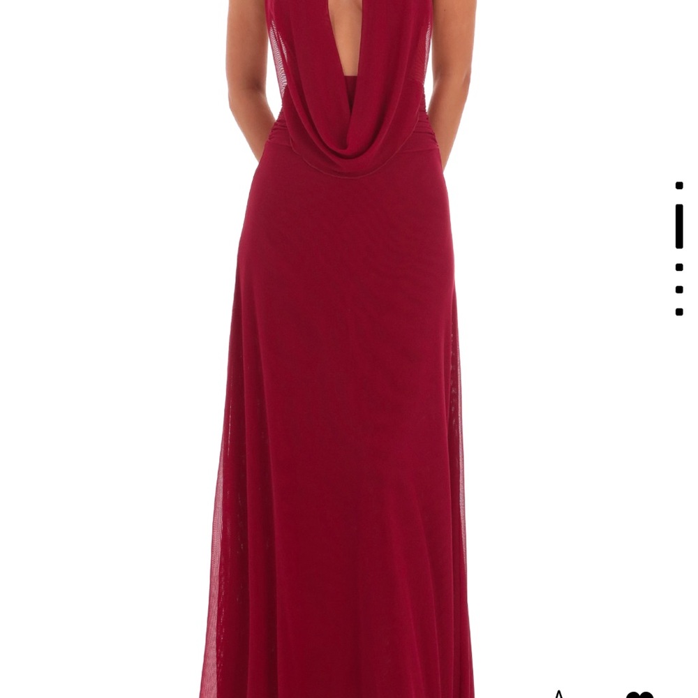 Elegant Burgundy Evening Gown